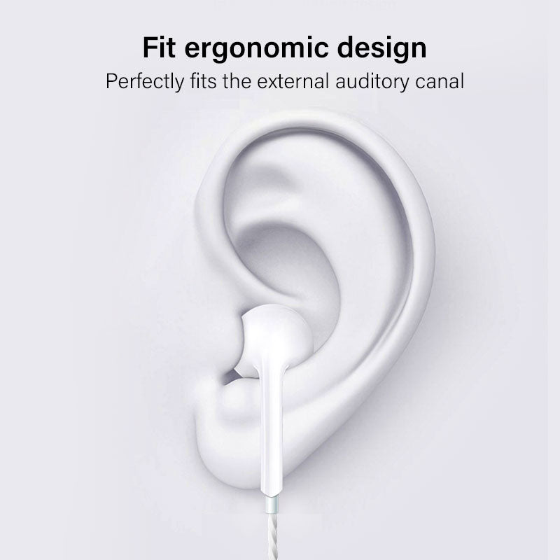 ECLE Wired Earphone Classic Black & White