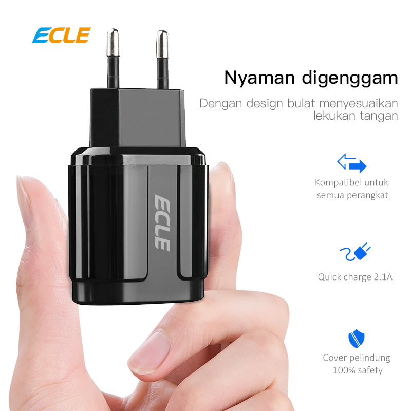 ECLE Charger Adaptor  EAC606 - 3 USB Adaptor