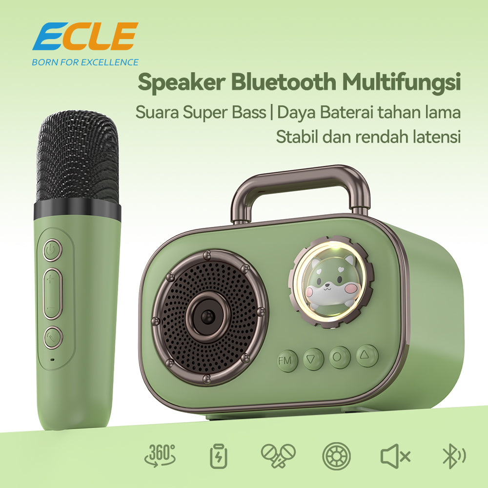 [NEW ARRIVAL] ECLE Bluetooth Speaker Karaoke - M10